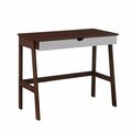 Kd Muebles De Comedor Hilton Desk, Espresso & Gray KD3005588